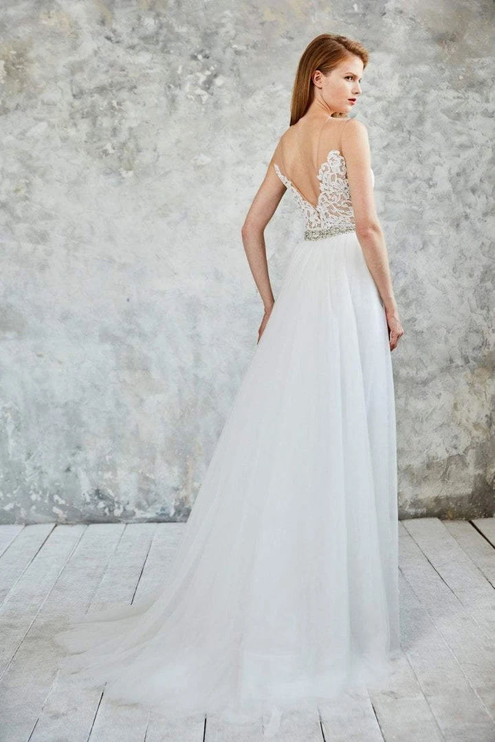 Angela & Alison - 71073 Lace Illusion Jewel Sheath Dress 9 Angela & Alison - 71073 Lace Illusion Jewel Sheath Dress