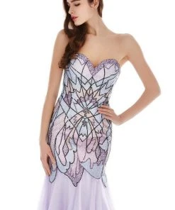 Formal Gowns Angela & Alison - 71080 Beaded Sweetheart A-line Dress