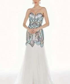Formal Gowns Angela & Alison - 71080 Beaded Sweetheart A-line Dress