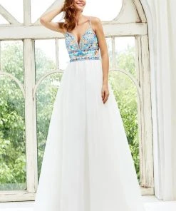 Angela & Alison - 71086 Beaded Chiffon Evening Gown