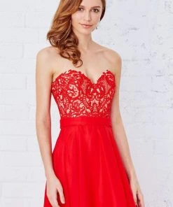 Formal Gowns Angela & Alison - 71112 Embroidered Sweetheart A-line Dress