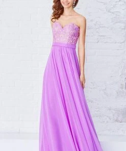 Formal Gowns Angela & Alison - 71112 Embroidered Sweetheart A-line Dress