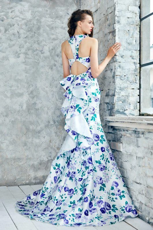 Angela & Alison - 71121 Sleeveless Floral Printed Long Dress Formal Gowns 5 Angela & Alison - 71121 Sleeveless Floral Printed Long Dress Formal Gowns