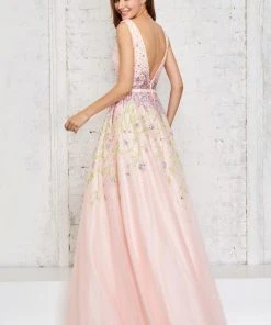 Angela & Alison - 71125 Bateau Embellished A-Line Dress 9 Angela & Alison - 71125 Bateau Embellished A-Line Dress