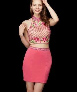 Angela & Alison - 72009 Two Piece Floral Embroidered Beaded Dress 10 Angela & Alison - 72009 Two Piece Floral Embroidered Beaded Dress