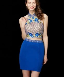 Angela & Alison - 72009 Two Piece Floral Embroidered Beaded Dress 12 Angela & Alison - 72009 Two Piece Floral Embroidered Beaded Dress