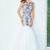 Formal Gowns Angela & Alison - 771023 Multi-colored Embroidery Detailed Mermaid Gown