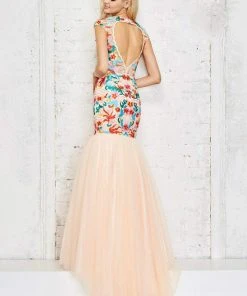 Angela & Alison - 771041 Fitted Body Tulle Mermaid Gown 7 Angela & Alison - 771041 Fitted Body Tulle Mermaid Gown