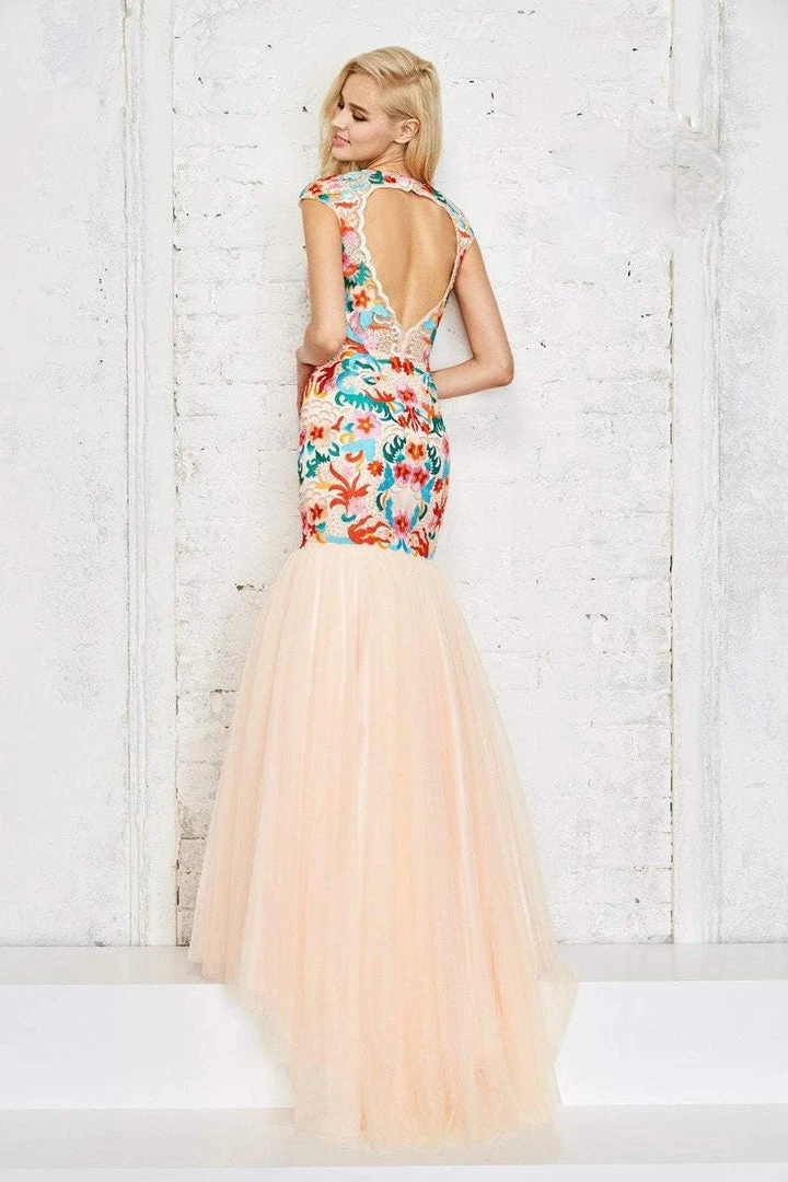 Angela & Alison - 771041 Fitted Body Tulle Mermaid Gown 4 Angela & Alison - 771041 Fitted Body Tulle Mermaid Gown