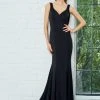 Angela & Alison - 771047 Cowl Back Detail Long Jersey Gown