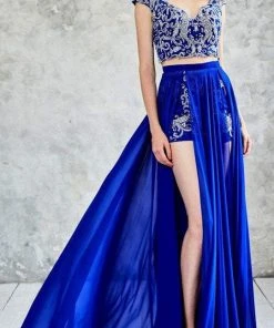 Formal Gowns Angela & Alison - 771049 Two Piece V-Neck Romper 10 Formal Gowns Angela & Alison - 771049 Two Piece V-Neck Romper