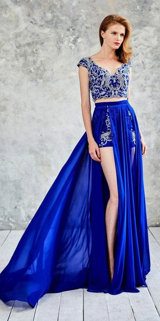 Formal Gowns Angela & Alison - 771049 Two Piece V-Neck Romper 4 Formal Gowns Angela & Alison - 771049 Two Piece V-Neck Romper