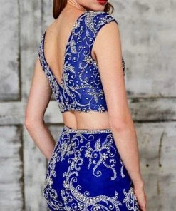 Formal Gowns Angela & Alison - 771049 Two Piece V-Neck Romper 12 Formal Gowns Angela & Alison - 771049 Two Piece V-Neck Romper