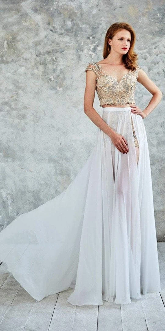 Formal Gowns Angela & Alison - 771049 Two Piece V-Neck Romper 8 Formal Gowns Angela & Alison - 771049 Two Piece V-Neck Romper