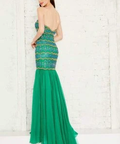 Angela & Alison - 771110 Extravagant Strapless Beaded Sweetheart Mermaid Dress Formal Gowns