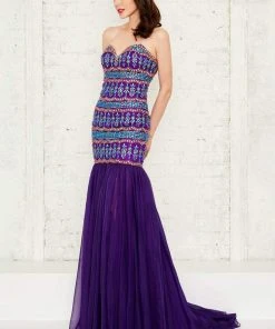 Angela & Alison - 771110 Extravagant Strapless Beaded Sweetheart Mermaid Dress Formal Gowns