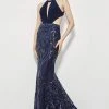 Formal Gowns Angela & Alison - 81020 High Halter Multi-Cutout Sequined Gown 2 Formal Gowns Angela & Alison - 81020 High Halter Multi-Cutout Sequined Gown