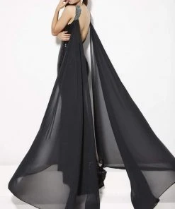 Angela & Alison - 81029 Embellished Fitted Cape Evening Gown Formal Gowns 11 Angela & Alison - 81029 Embellished Fitted Cape Evening Gown Formal Gowns