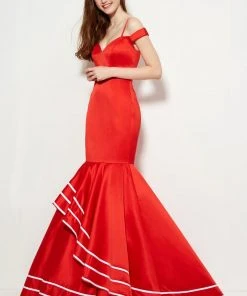 Angela & Alison - 81049 Sweetheart Cold Off-Shoulder Mermaid Dress Formal Gowns