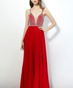 Formal Gowns Angela & Alison - 81053 Bedazzled Deep V-neck A-line Dress 9 Formal Gowns Angela & Alison - 81053 Bedazzled Deep V-neck A-line Dress