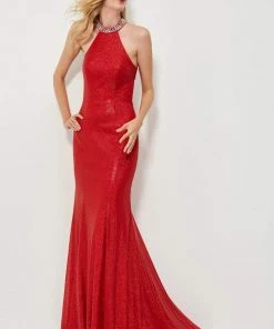 Formal Gowns Angela & Alison - 81058 Sequin Halter Sheath Dress 8 Formal Gowns Angela & Alison - 81058 Sequin Halter Sheath Dress