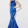 Formal Gowns Angela & Alison - 81078 Sequin Halter Mermaid Dress