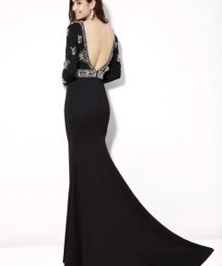 Formal Gowns Angela & Alison - 81093 Bedazzled Deep V-neck Trumpet Dress 6 Formal Gowns Angela & Alison - 81093 Bedazzled Deep V-neck Trumpet Dress