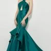 Angela & Alison - 81119 Halter Neck Mikado Ruffled Mermaid Dress 1 Angela & Alison - 81119 Halter Neck Mikado Ruffled Mermaid Dress