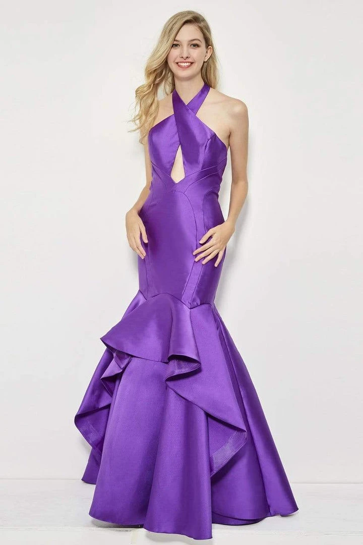 Angela & Alison - 81119 Halter Neck Mikado Ruffled Mermaid Dress 5 Angela & Alison - 81119 Halter Neck Mikado Ruffled Mermaid Dress