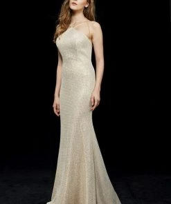 Angela & Alison - 81121 Halter Neck Fitted Gown Formal Gowns 10 Angela & Alison - 81121 Halter Neck Fitted Gown Formal Gowns