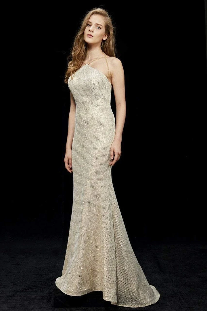 Angela & Alison - 81121 Halter Neck Fitted Gown Formal Gowns 6 Angela & Alison - 81121 Halter Neck Fitted Gown Formal Gowns