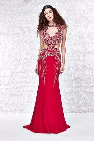Angela & Alison - Jeweled Trumpet Dress 61171 - 1 Pc Hot Red In Size 6 Available Formal Gowns 3 Angela & Alison - Jeweled Trumpet Dress 61171 - 1 Pc Hot Red In Size 6 Available Formal Gowns