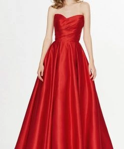 Angela & Alison - Strapless Drape-Ornate Ballgown 91137 - 1 Pc Seafoam In Size 6 Available