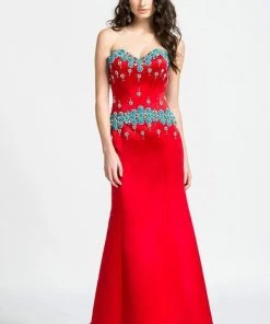 Ashley Lauren - 1009 Rhinestone Beaded Sweetheart Trumpet Dress Formal Gowns