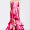 Formal Gowns Ashley Lauren - 1100 Ruffled High-Low Evening Dress 1 Formal Gowns Ashley Lauren - 1100 Ruffled High-Low Evening Dress