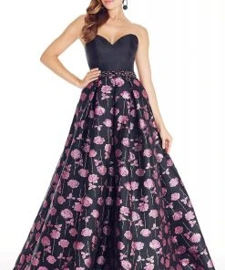 Formal Gowns Ashley Lauren - 1270 Beaded Sweetheart Metallic Rose Brocade Ballgown