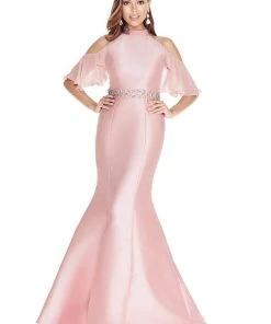 Ashley Lauren - 1275 Flutter Sleeve Mikado Evening Dress Formal Gowns