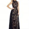 Ashley Lauren - 1284 Embroidered Stretch Knit Evening Dress 2 Ashley Lauren - 1284 Embroidered Stretch Knit Evening Dress