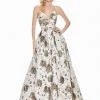 Ashley Lauren - 1328 Deep V-neck Brocade Ballgown