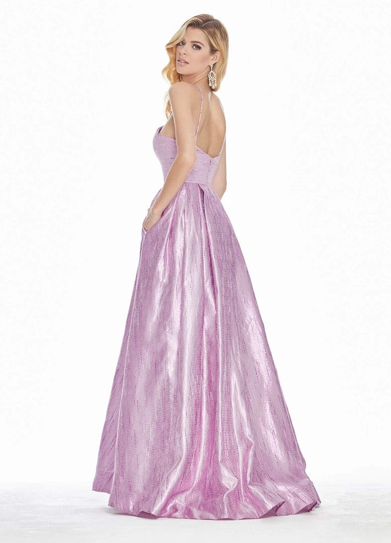 Formal Gowns Ashley Lauren - 1339 Cut-In Halter Metallic Brocade Ballgown 8 Formal Gowns Ashley Lauren - 1339 Cut-In Halter Metallic Brocade Ballgown