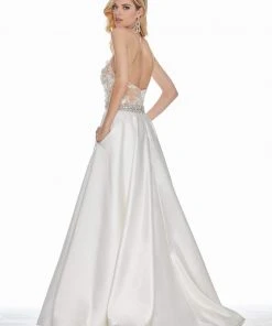 Ashley Lauren - 1340 Applique High Halter Satin Ballgown