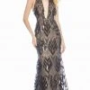 Ashley Lauren - 1374 Sequined Deep Halter V-neck Trumpet Dress Formal Gowns 1 Ashley Lauren - 1374 Sequined Deep Halter V-neck Trumpet Dress Formal Gowns