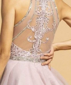 Cocktail Dresses Aspeed Design - Embellished Halter Tulle Cocktail Dress S2095 - 1 Pc Mauve In Size M Available 5 Cocktail Dresses Aspeed Design - Embellished Halter Tulle Cocktail Dress S2095 - 1 Pc Mauve In Size M Available