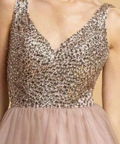 Cocktail Dresses Aspeed Design - S2114 Beaded Bodice Fit And Flare Tulle Dress - 1 Pc Blush In Size S Available 8 Cocktail Dresses Aspeed Design - S2114 Beaded Bodice Fit And Flare Tulle Dress - 1 Pc Blush In Size S Available