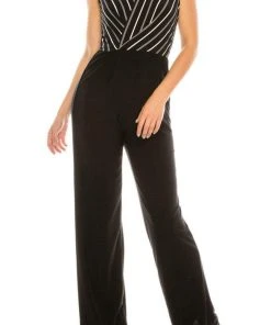 Prom Dresses Bebe - 700888 Striped Jersey Jumpsuit