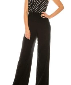 Prom Dresses Bebe - 700888 Striped Jersey Jumpsuit