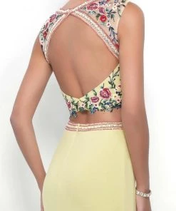 Blush By Alexia Designs Blush - 11283 Floral Embroidered Illusion Sheath Gown Formal Gowns