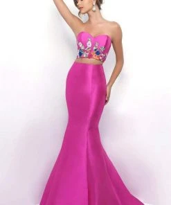 Blush By Alexia Designs Blush - 11341 Rich Embroidered Two-Piece Trumpet Gown