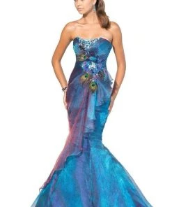 Blush By Alexia Designs Formal Gowns Blush - 9318 Gorgeous Strapless Embellished Mermaid Gown