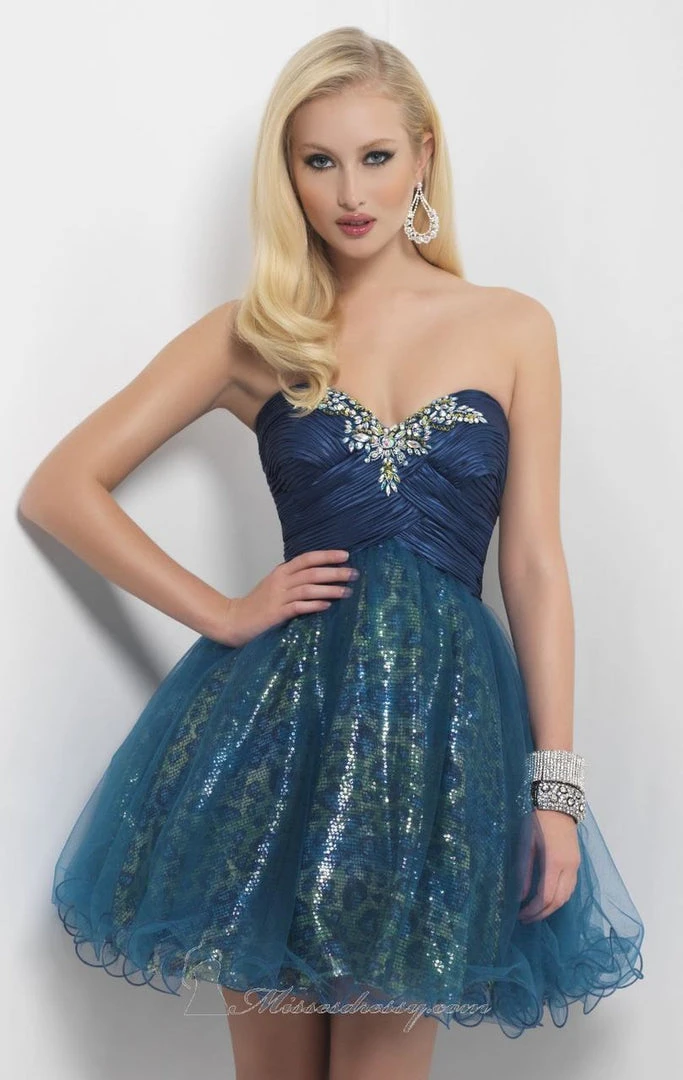 Blush By Alexia Designs Cocktail Dresses Blush - 9434 Interwoven Animal Print A-Line Cocktail Dress 3 Blush By Alexia Designs Cocktail Dresses Blush - 9434 Interwoven Animal Print A-Line Cocktail Dress